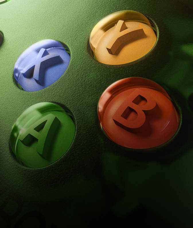 Close-up of controller D-pad and rear