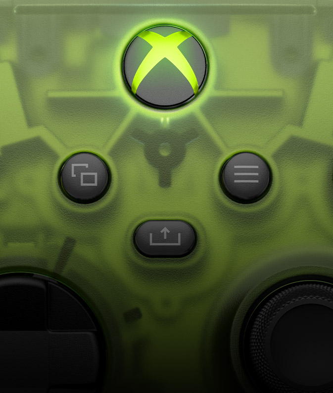 Close-up of controller thumbstick detail