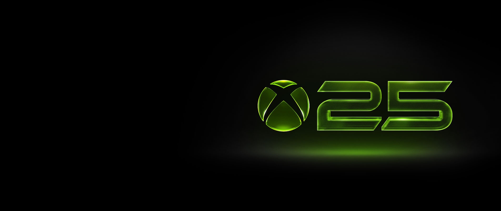 XBOX 25 years anniversary mark glowing green